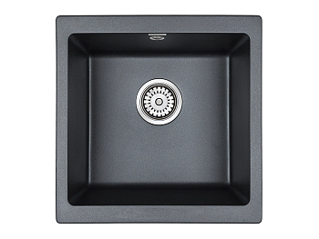 Кухонная мойка Paulmark GERA 50 PM104546-BLM 45х46 цвет черный металлик